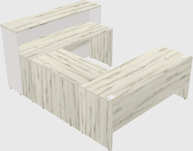 U-shaped reception desk