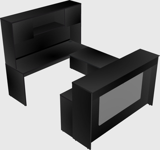 U-shaped reception desk