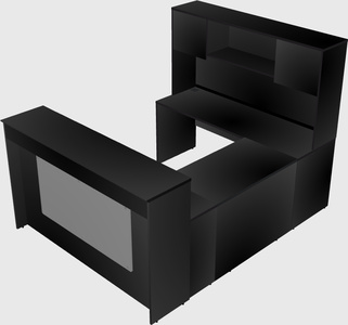 U-shaped reception desk