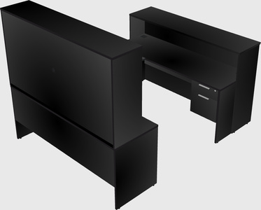 U-shaped reception desk