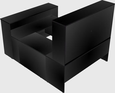 U-shaped reception desk
