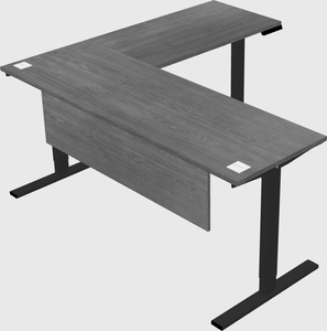 Sit-to-stand l-shaped desk