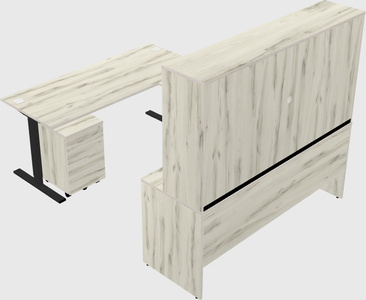 Sit-to-stand u-shaped desk