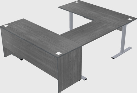 Sit-to-stand u-shaped desk
