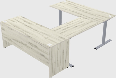 Sit-to-stand u-shaped desk