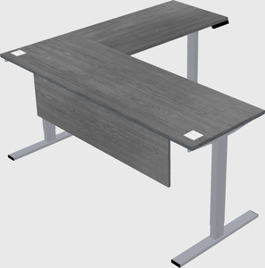 Sit-to-stand l-shaped desk