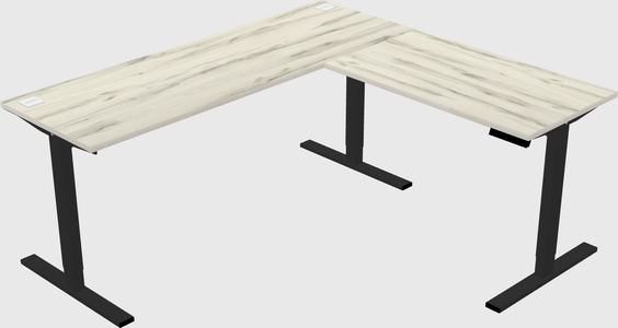 Sit-to-stand L-shaped Desk