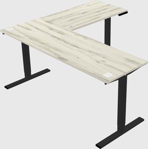 Sit-to-stand l-shaped desk