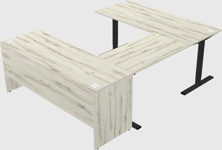 Sit-to-stand u-shaped desk