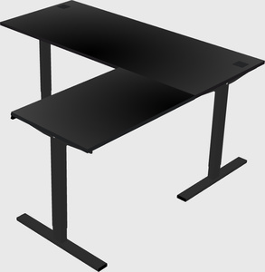 Sit-to-stand l-shaped desk