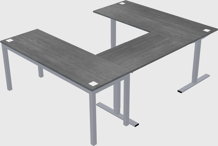 Sit-to-stand u-shaped desk