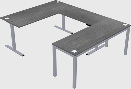 Sit-to-stand u-shaped desk