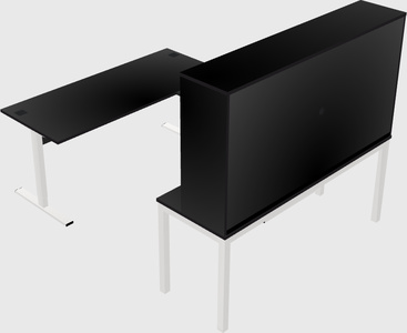 Sit-to-stand u-shaped desk