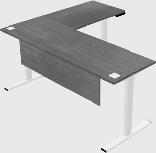 Sit-to-stand l-shaped desk