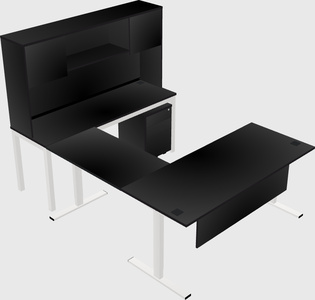 Sit-to-stand u-shaped desk