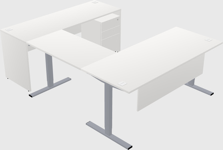 Sit-to-stand U-shaped Desk