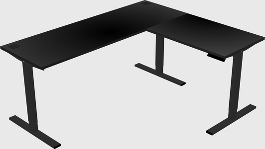 Sit-to-stand L-shaped Desk