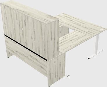 Sit-to-stand u-shaped desk