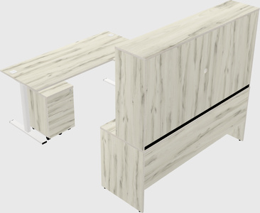Sit-to-stand u-shaped desk