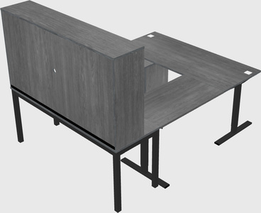 Sit-to-stand u-shaped desk