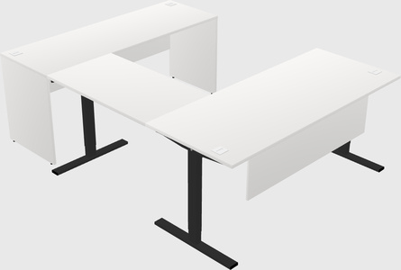 Sit-to-stand U-shaped Desk
