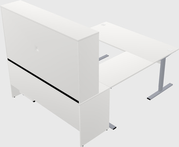 Sit-to-stand u-shaped desk