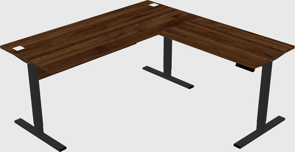 Sit-to-stand L-shaped Desk