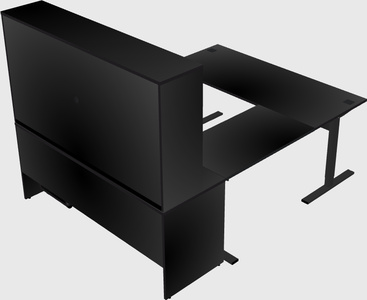 Sit-to-stand u-shaped desk