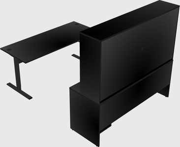 Sit-to-stand u-shaped desk