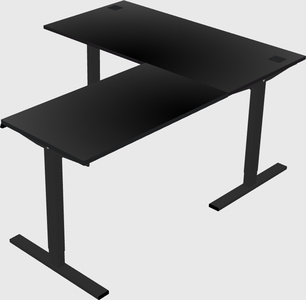 Sit-to-stand l-shaped desk