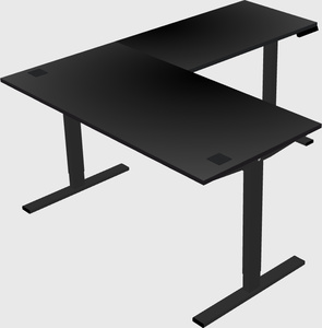 Sit-to-stand l-shaped desk