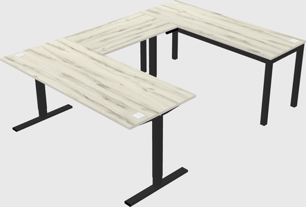 Sit-to-stand u-shaped desk