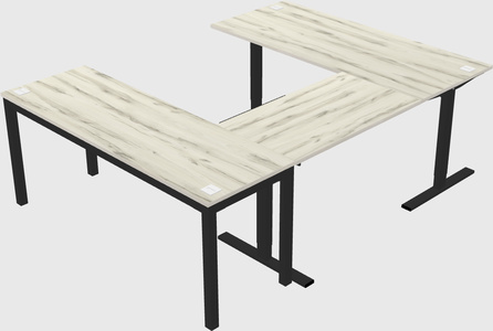 Sit-to-stand u-shaped desk