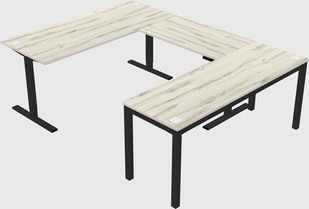 Sit-to-stand u-shaped desk