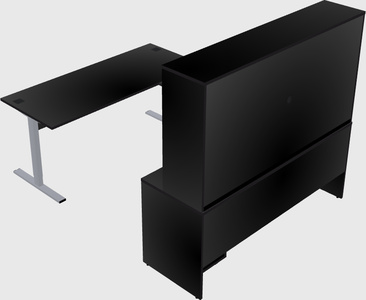Sit-to-stand u-shaped desk