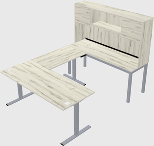Sit-to-stand u-shaped desk