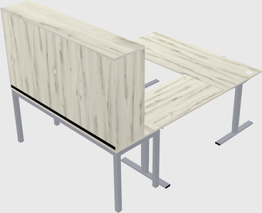 Sit-to-stand u-shaped desk