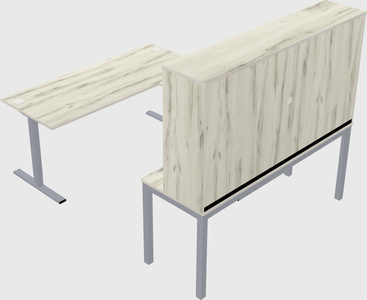 Sit-to-stand u-shaped desk