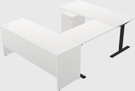 Mesa em forma de u sit-to-stand
