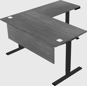 Sit-to-stand l-shaped desk