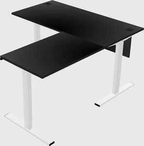 Sit-to-stand l-shaped desk