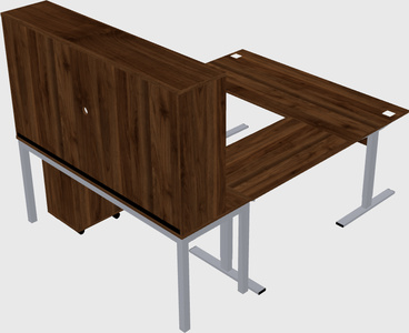 Sit-to-stand u-shaped desk