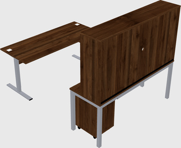 Sit-to-stand u-shaped desk