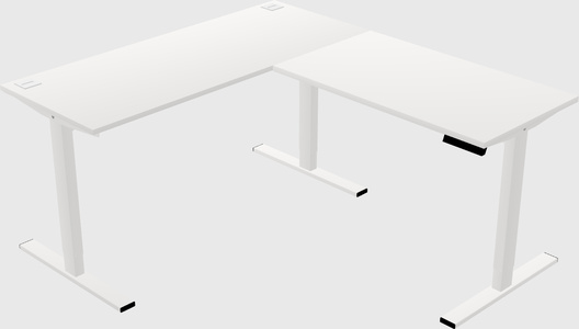 Sit-to-stand L-shaped Desk