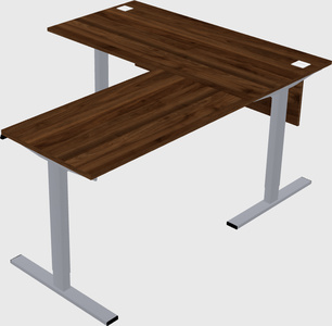 Sit-to-stand l-shaped desk