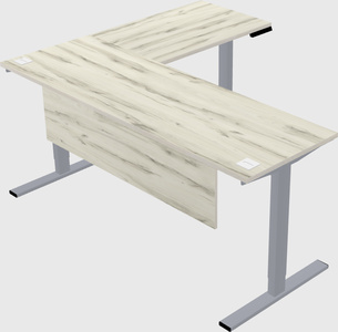 Sit-to-stand l-shaped desk