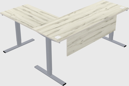 Sit-to-stand l-shaped desk