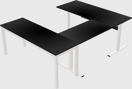 Sit-to-stand u-shaped desk