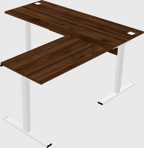 Sit-to-stand l-shaped desk