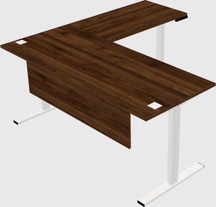 Sit-to-stand l-shaped desk